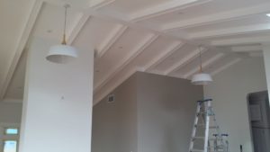 Lighting on the vaulted ceiling